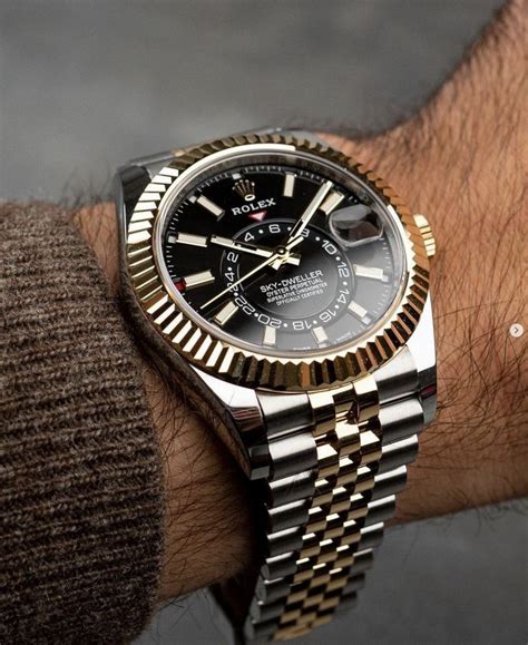 sky dweller rolex 2 tone|rolex sky dweller jubilee.